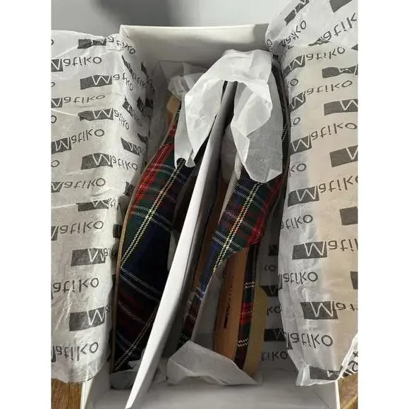 NIB Matiko Lori Green Tartan Flats Size 41 (US 10) - Picture 7 of 9